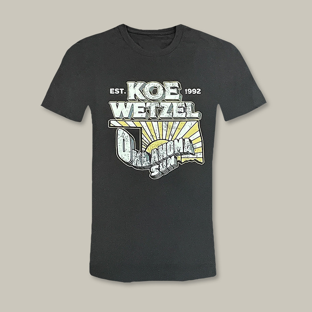 Oklahoma Sun Koe Wetzel T-Shirt Music Concert Tee Gift For Koe Wetzel Lovers