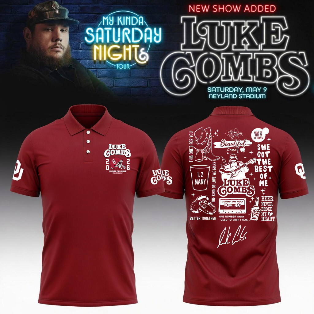 Oklahoma x LC My Kinda Saturday Night Tour Polo Shirt College Football Merch Best Fan Gear