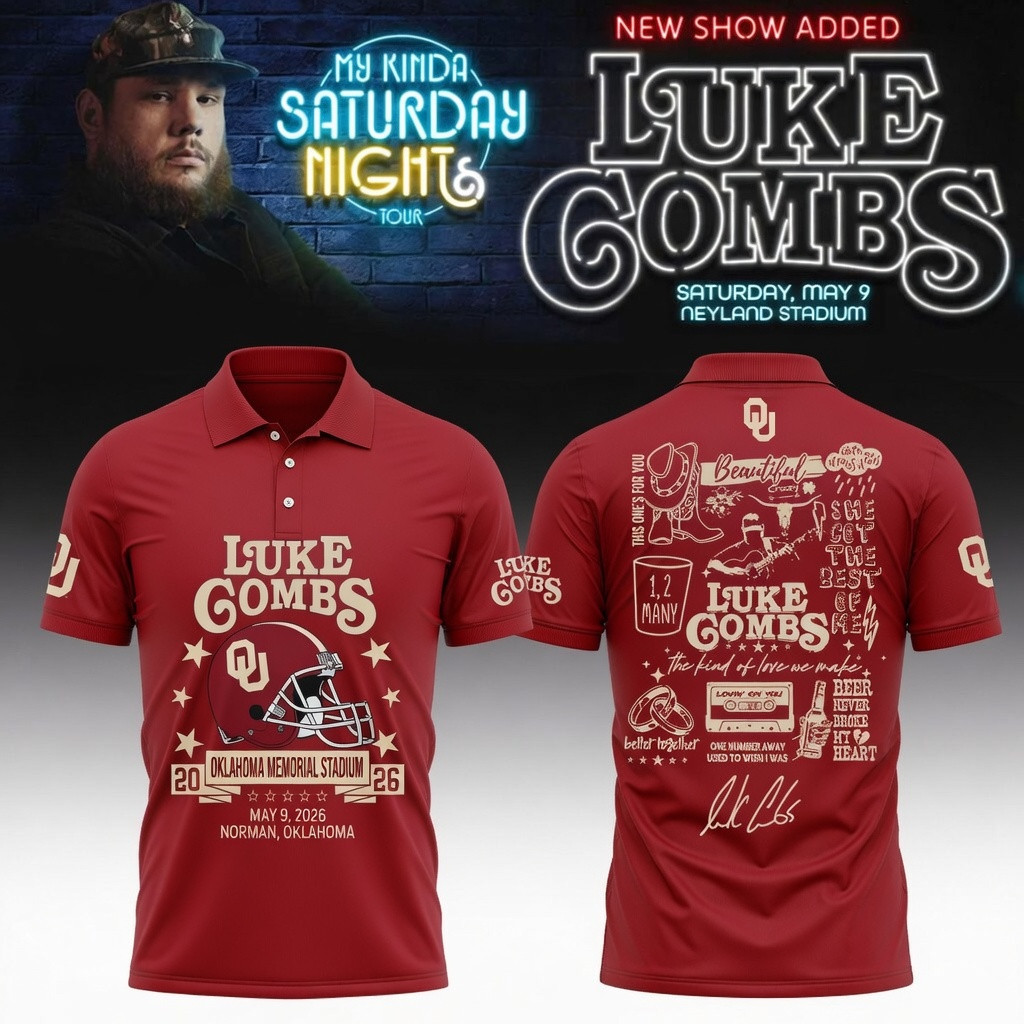Oklahoma x LC My Kinda Saturday Night Tour Polo Shirt Oklahoma Stadium Merch Gift For Father