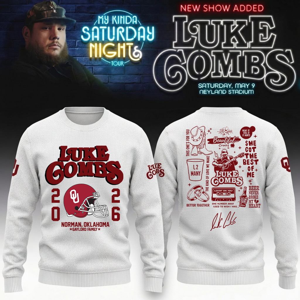 Oklahoma x LC My Kinda Saturday Night Tour Sweatshirt Luke Combs Tour Merch Gift Idea