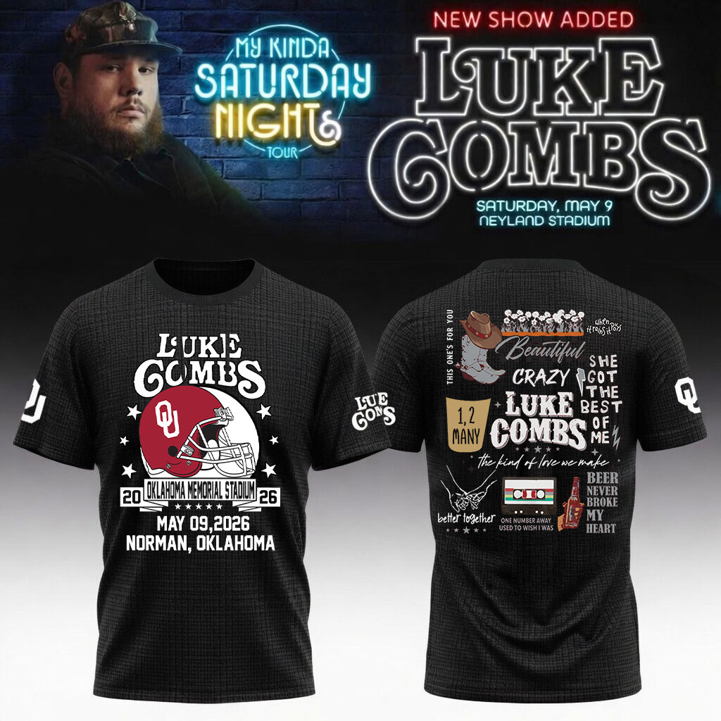 Oklahoma x LC My Kinda Saturday Night Tour T-Shirt Luke Combs 2026 Tour Shirt Gift Idea