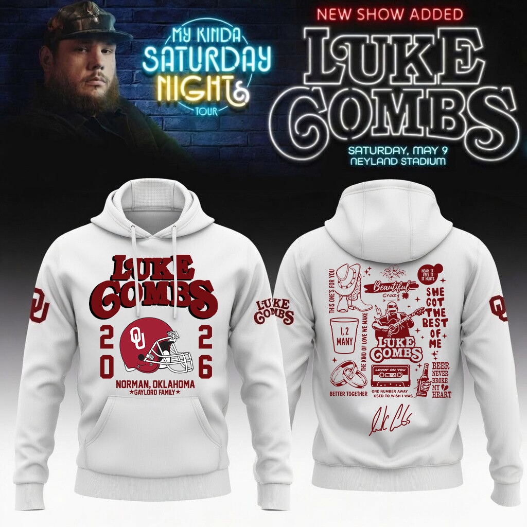 Oklahoma x Luke Combs My Kinda Saturday Night Tour Hoodie Best Gift For Oklahoma Sooners Fans