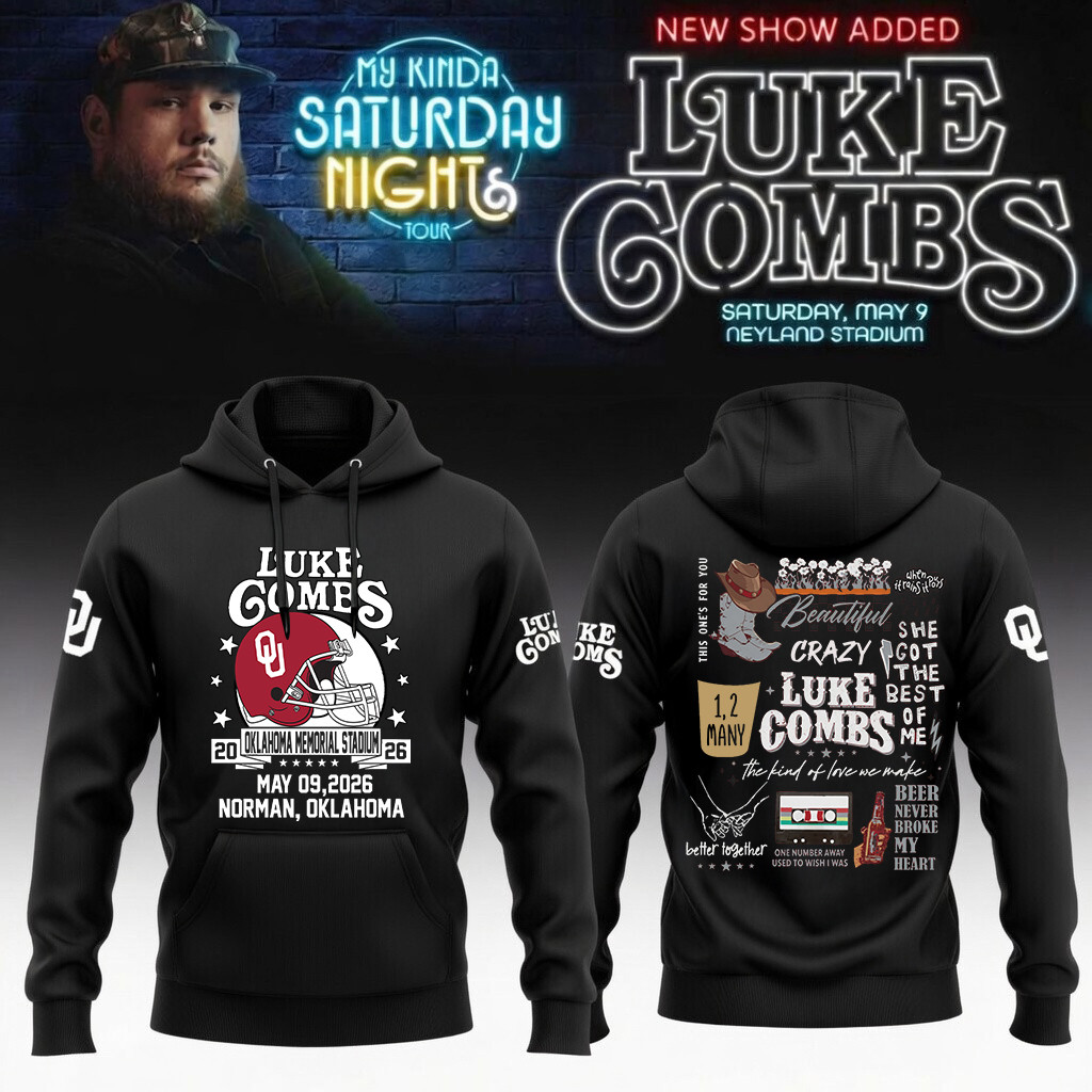 Oklahoma x Luke Combs My Kinda Saturday Night Tour Hoodie Country Music Apparel Unique Gift