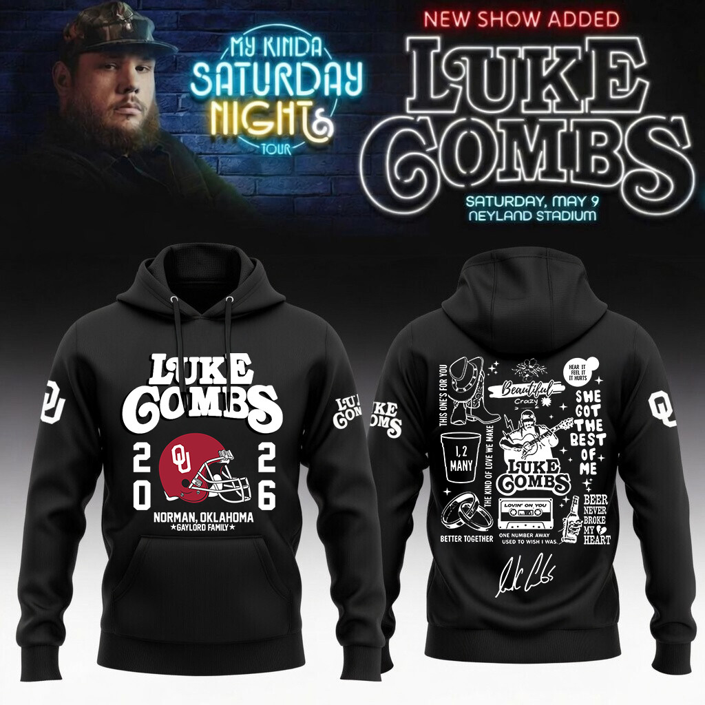 Oklahoma x Luke Combs My Kinda Saturday Night Tour Hoodie Gift For OU Football Fans