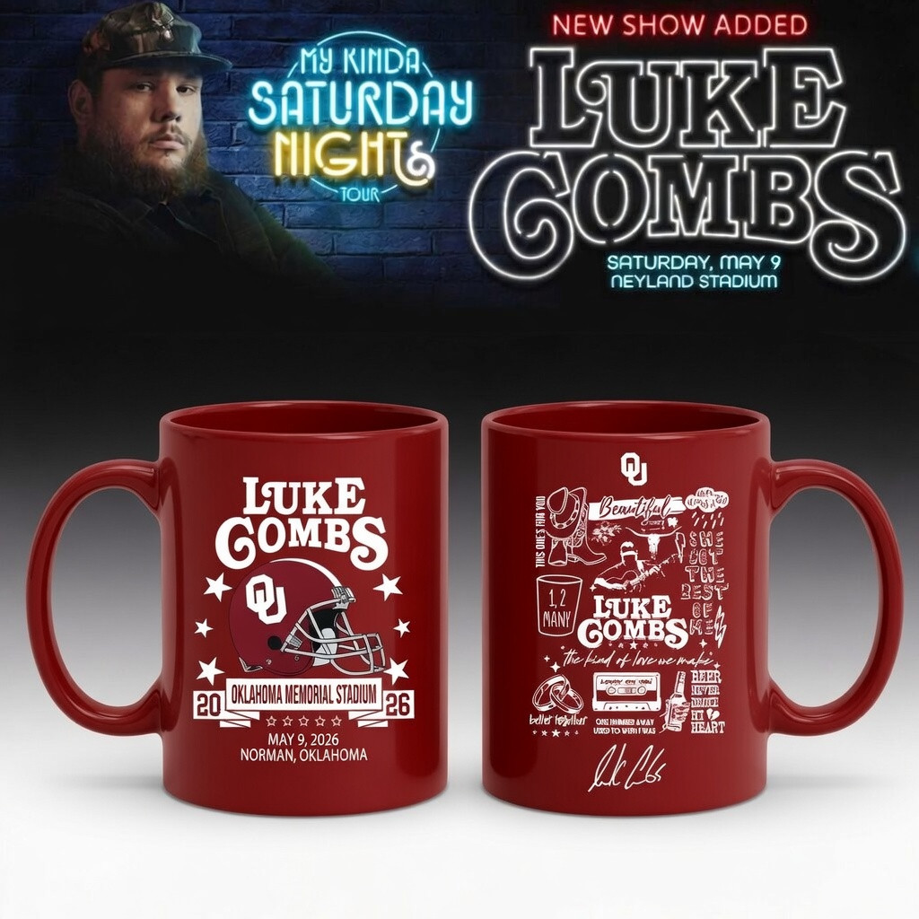 Oklahoma x Luke Combs My Kinda Saturday Night Tour Mug Luke Combs Accessories Fans Gift