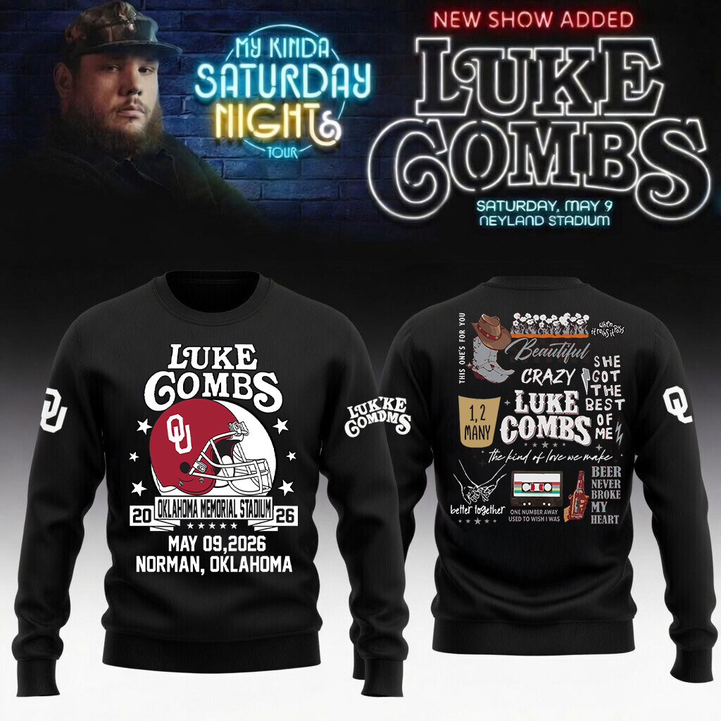 Oklahoma x Luke Combs My Kinda Saturday Night Tour Sweater Great Gift For Football Lovers