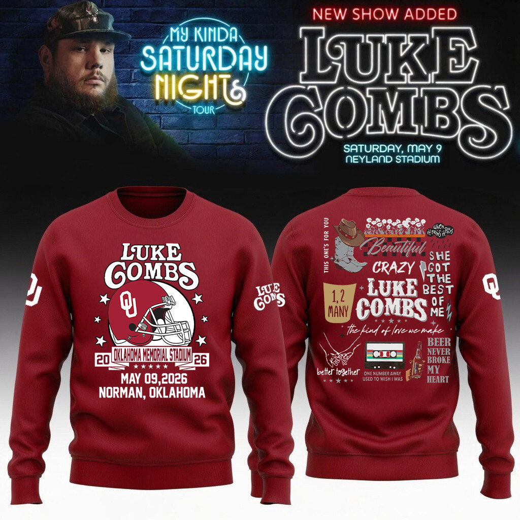 Oklahoma x Luke Combs My Kinda Saturday Night Tour Sweater Luke Combs Merch Gift Ideas
