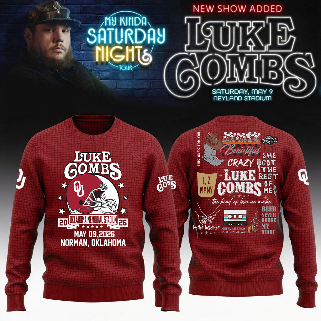 Oklahoma x Luke Combs My Kinda Saturday Night Tour Sweatshirt Birthday Gift For Boyfriend