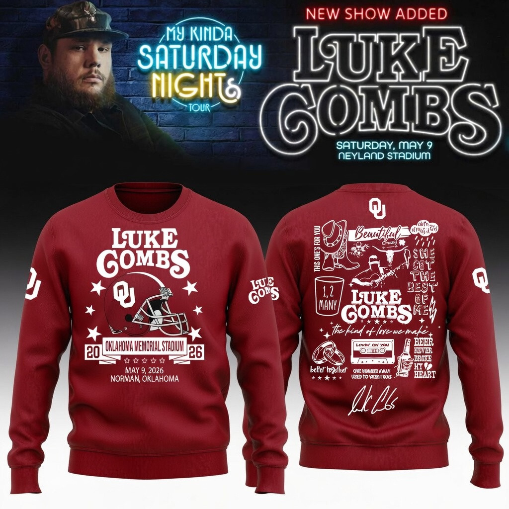 Oklahoma x Luke Combs My Kinda Saturday Night Tour Sweatshirt LC Music Apparel Gift For Brother