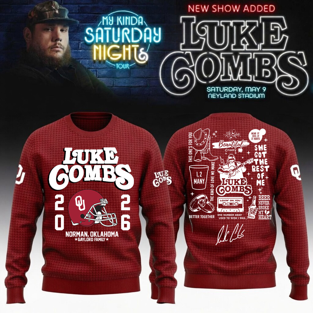 Oklahoma x Luke Combs My Kinda Saturday Night Tour Sweatshirt Music Lover Gift For Husband