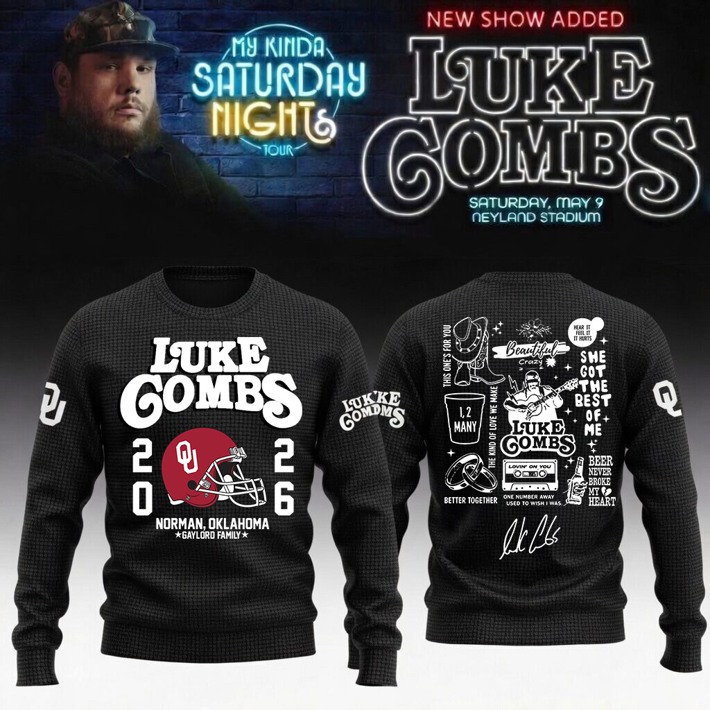 Oklahoma x Luke Combs My Kinda Saturday Night Tour Sweatshirt Unique Gift For Besties