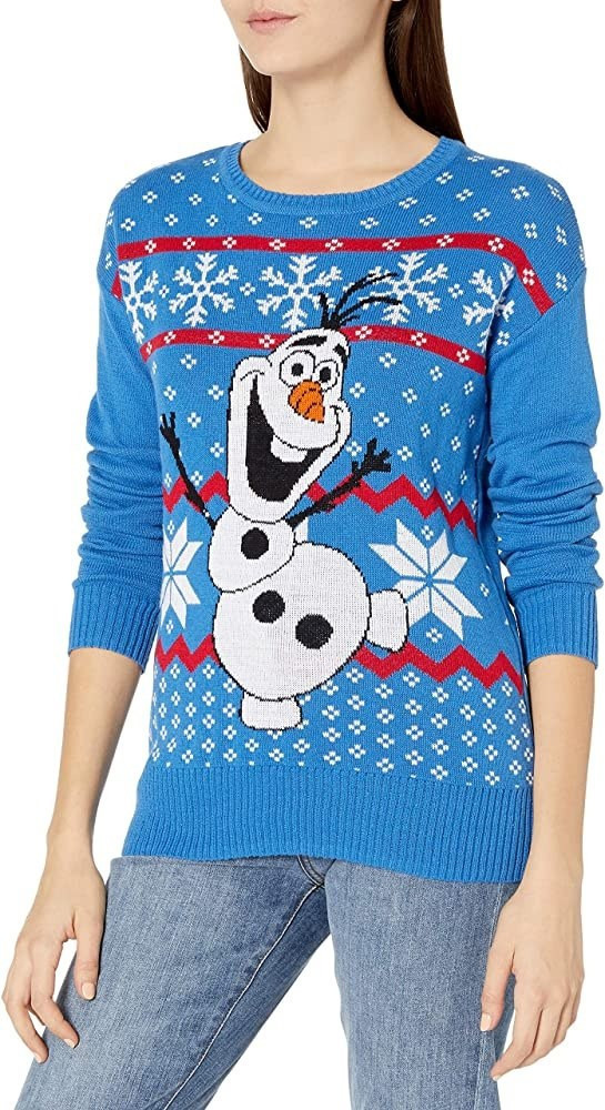 Olaf Disney Ugly Christmas Sweater For Women Cute Christmas Sweater Ideas For Her 2024 Gift