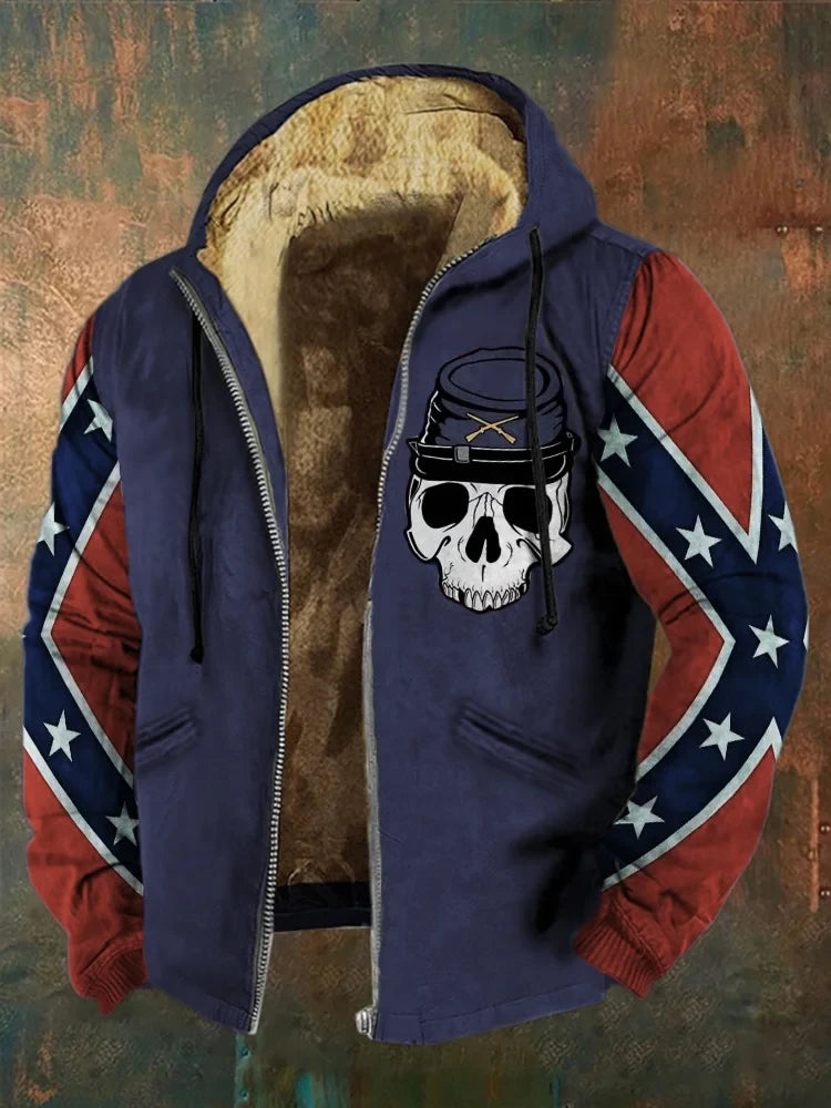 Old Dixie Skull Zip Hoodie Retro Southern Cross Shirt Southern Pride Merchandise
