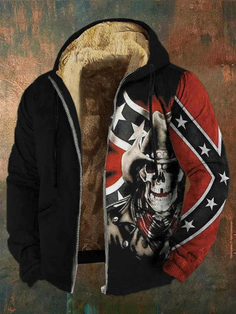 Old Dixie Southern Pride Hoodie Cowboy Skull Vintage Apparel Gifts For Son