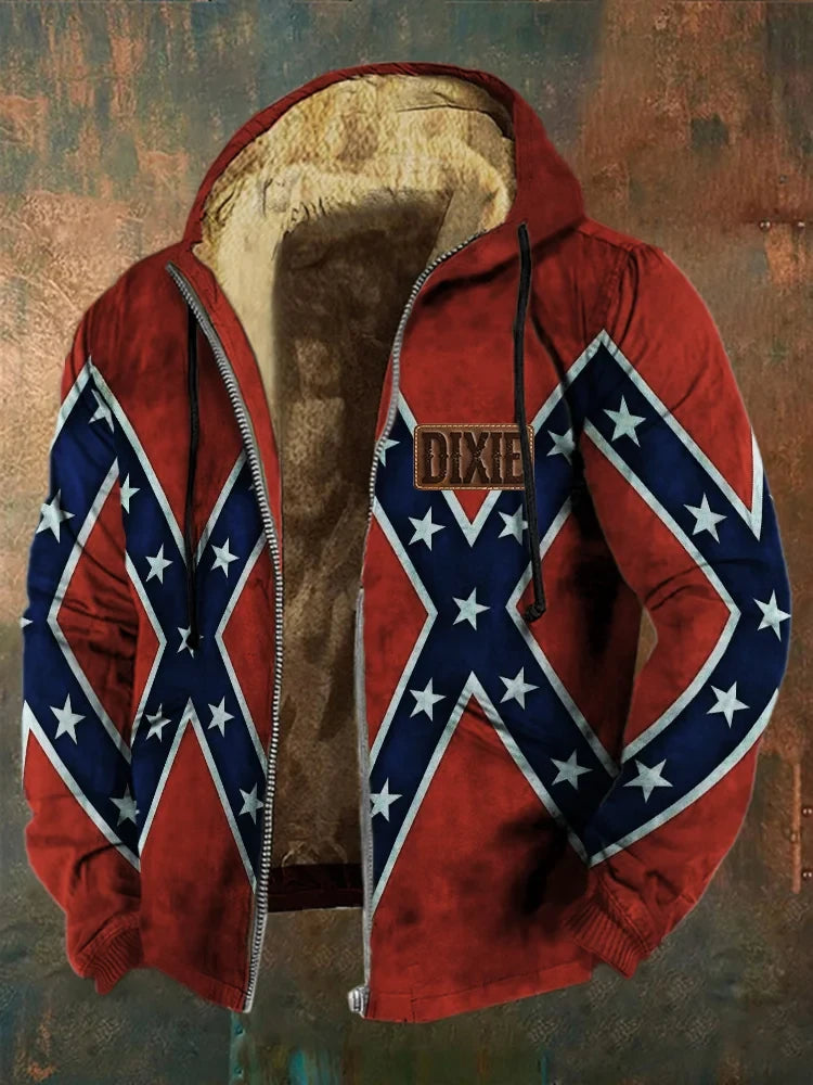 Old Dixie Zip Hoodie Proud Southern Merch Stars And Bars Apparel Gifts