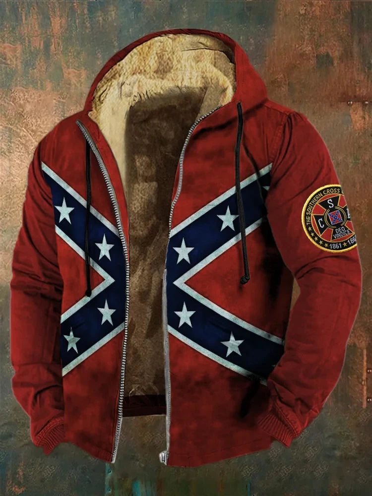 Old Dixie Zip Hoodie Retro Southern Cross Clothing Southern Pride Merchandise