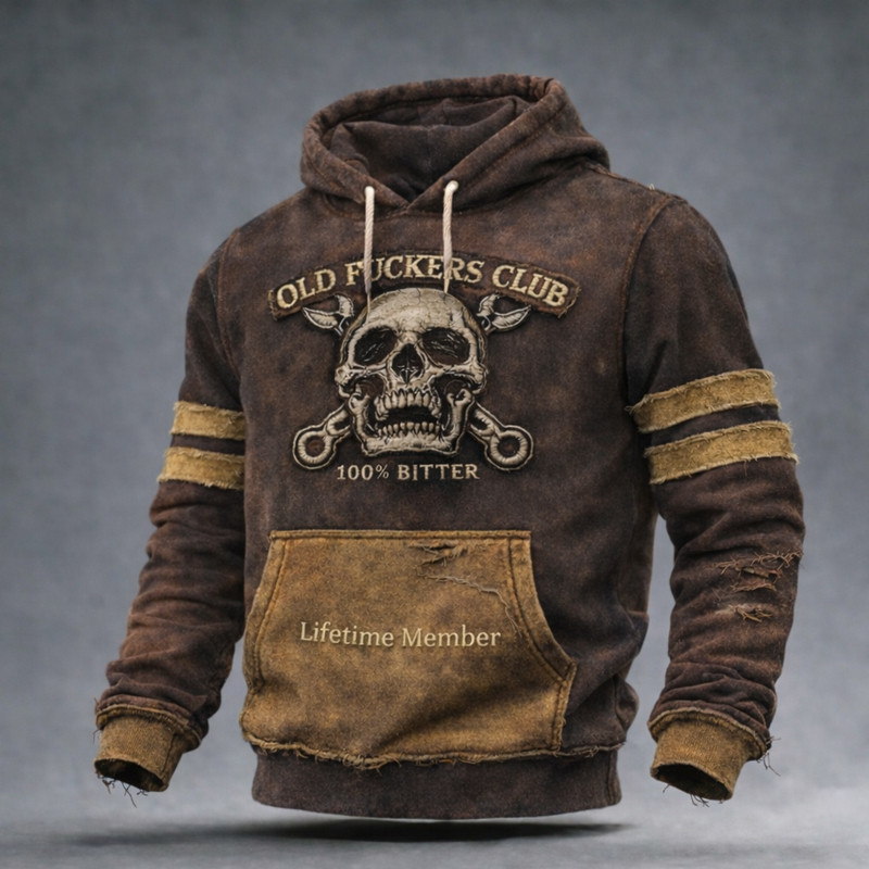 Old Fuckers Club Lifetime Member Vintage Hoodie Fourth Of July Clothing Patriotic Gift For Men