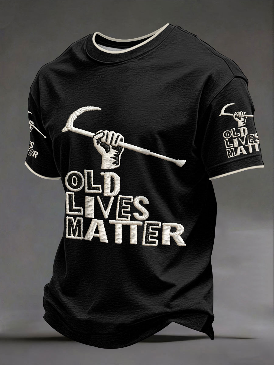 Old Lives Matter T-Shirt Dark Humor Grim Reaper Clothing Gift For Brothers