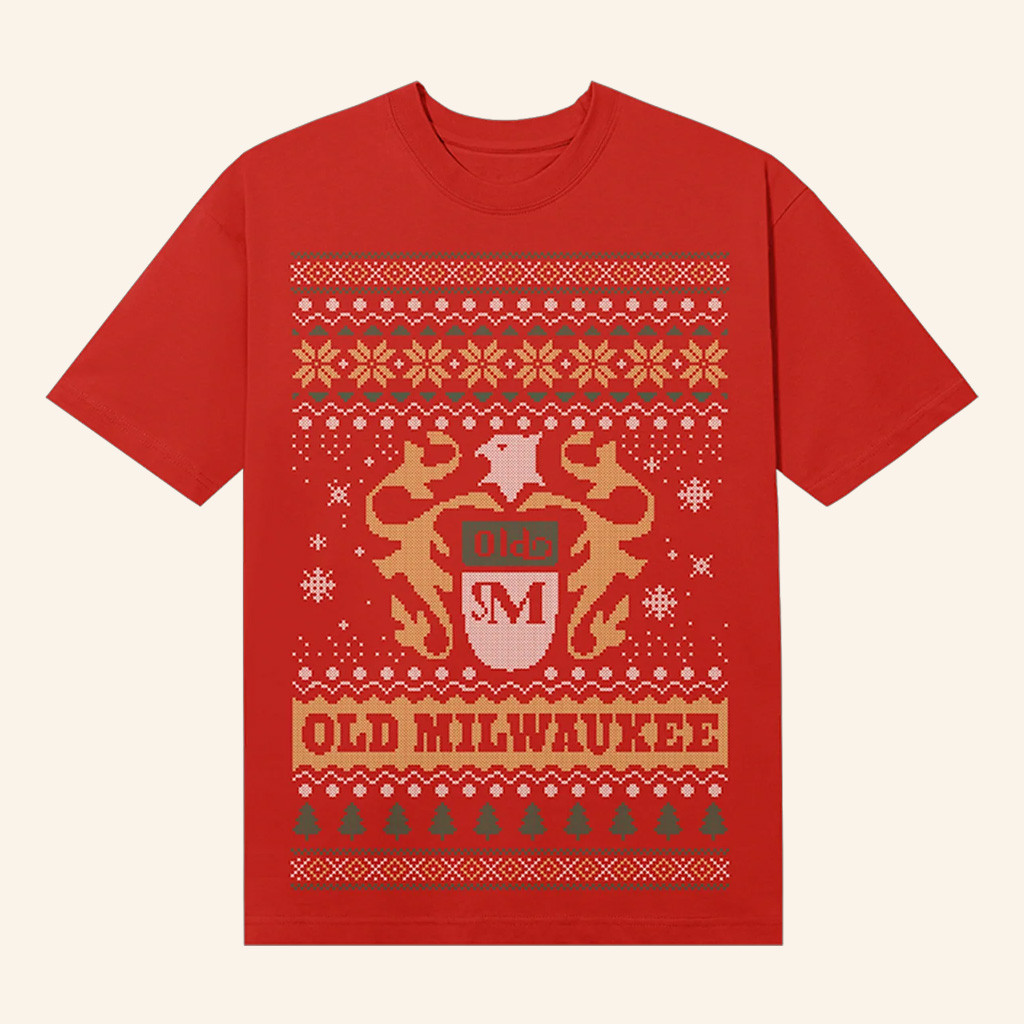 Old Milwaukee Merch Vintage Holiday Red T-Shirt Christmas Gifts For Brother