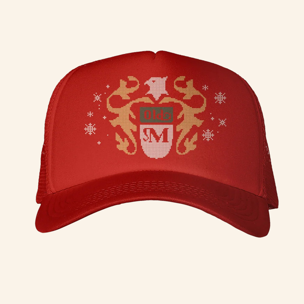 Old Milwaukee Merch Vintage Holiday Red Trucker Hat Christmas Gift Ideas For Him