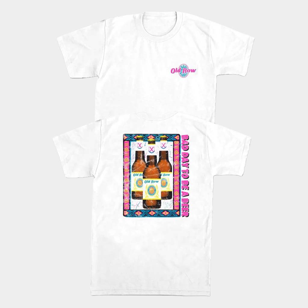 Old Row Merch Bad Day To Be A Beer 90s Retro T-Shirt Old Row Shirt Gift Ideas For BFF