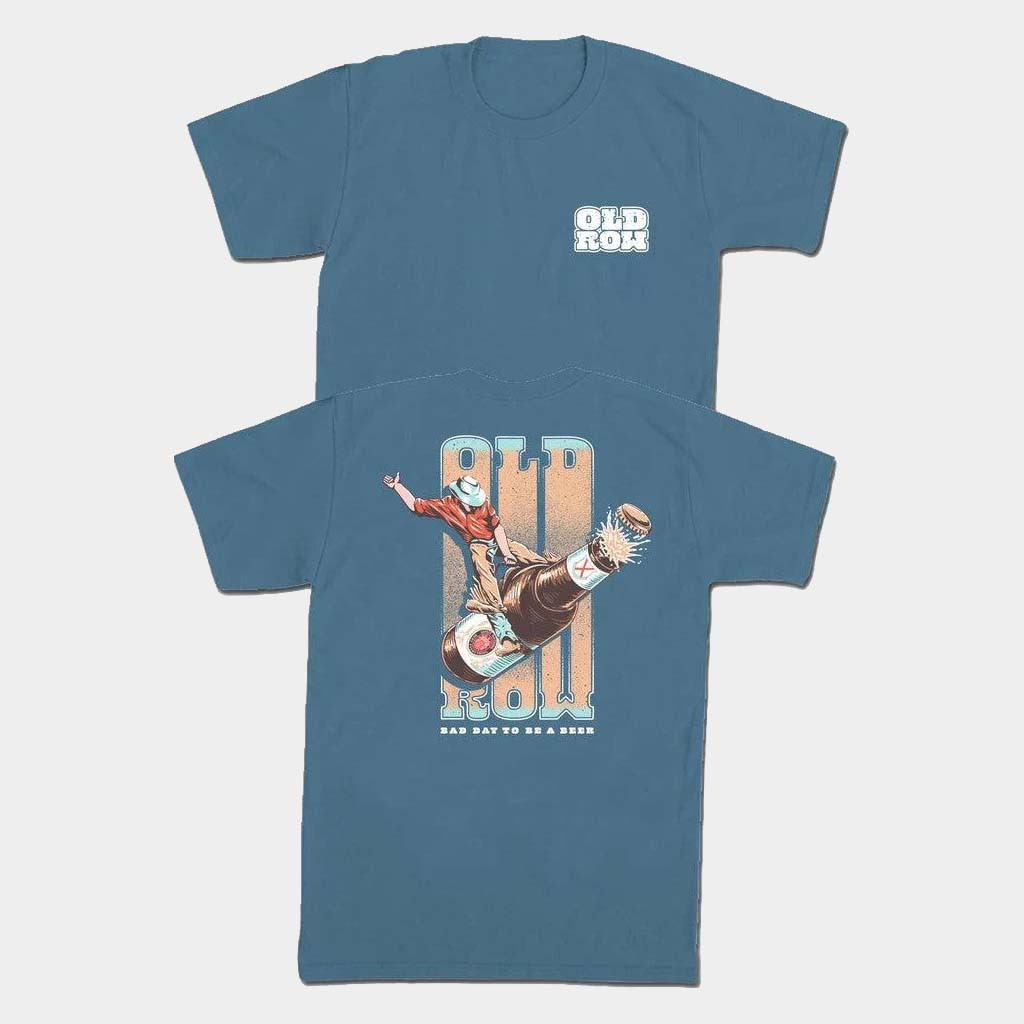 Old Row Merch Bad Day To Be A Beer Bronco T-Shirt Old Row Shirt Best Gifts For Beer Lovers