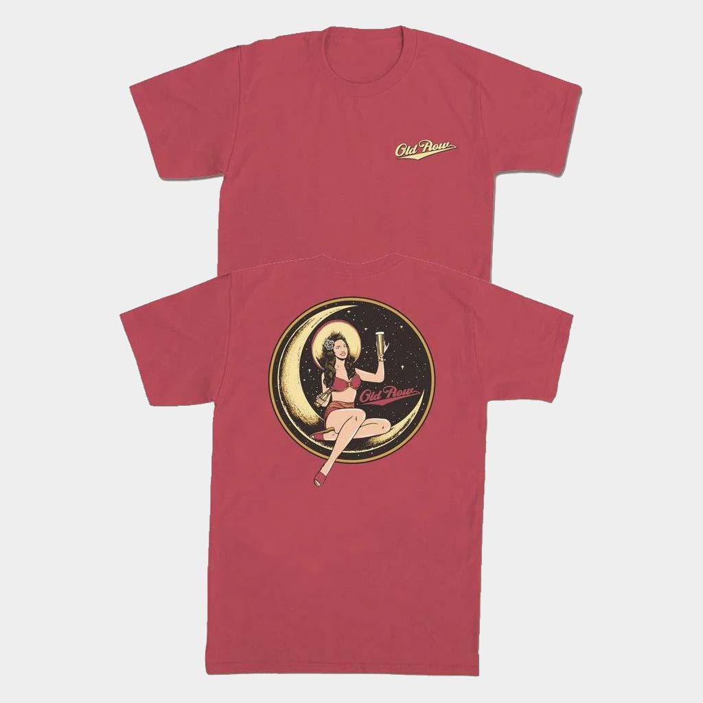 Old Row Merch Beer Girl Moon T-Shirt Old Row Shirt Gift Ideas For Sister
