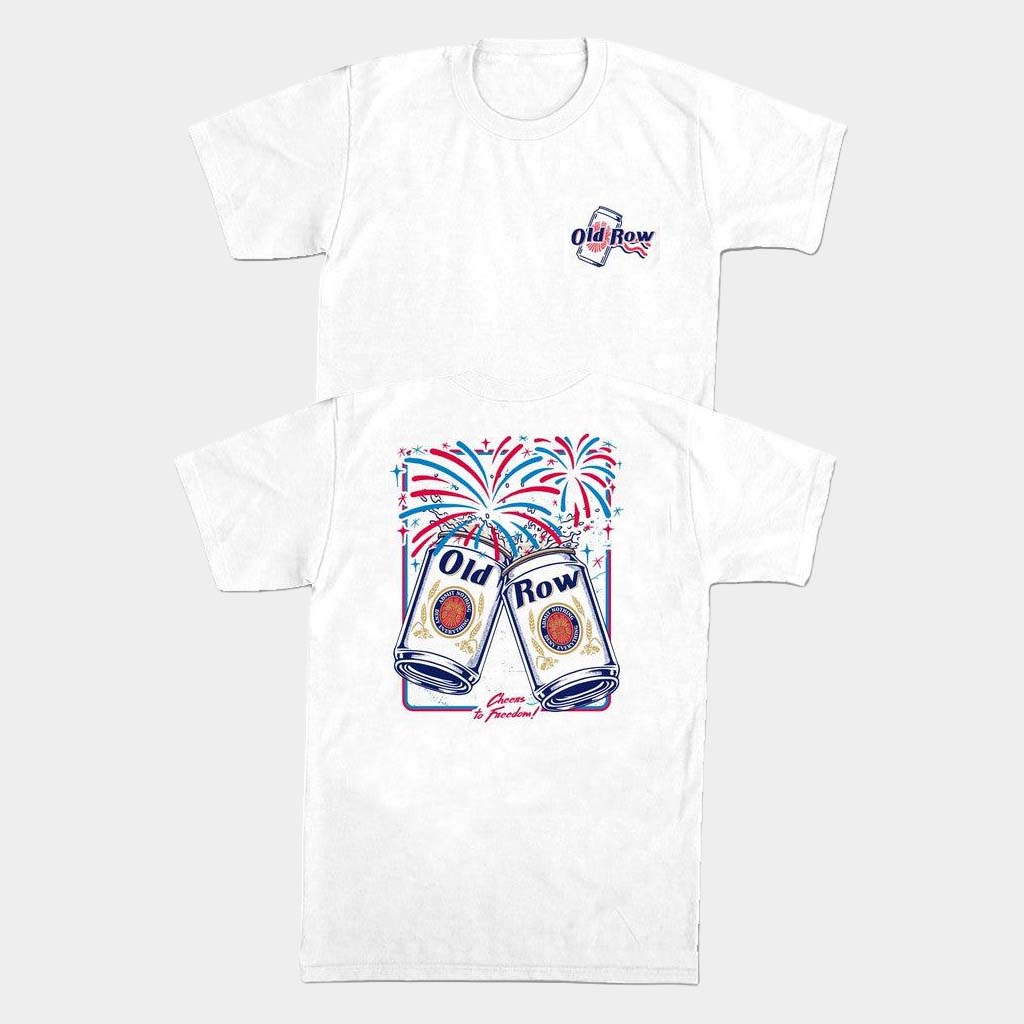 Old Row Merch Cheers To Freedom T-Shirt Old Row Shirt Gift Ideas For Beer Lovers