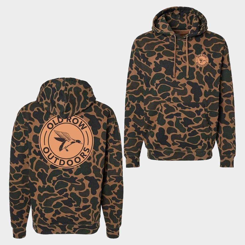 Old Row Merch Old Row Outdoors Duck Circle Camo Hoodie Birthday Gift Ideas For Dad