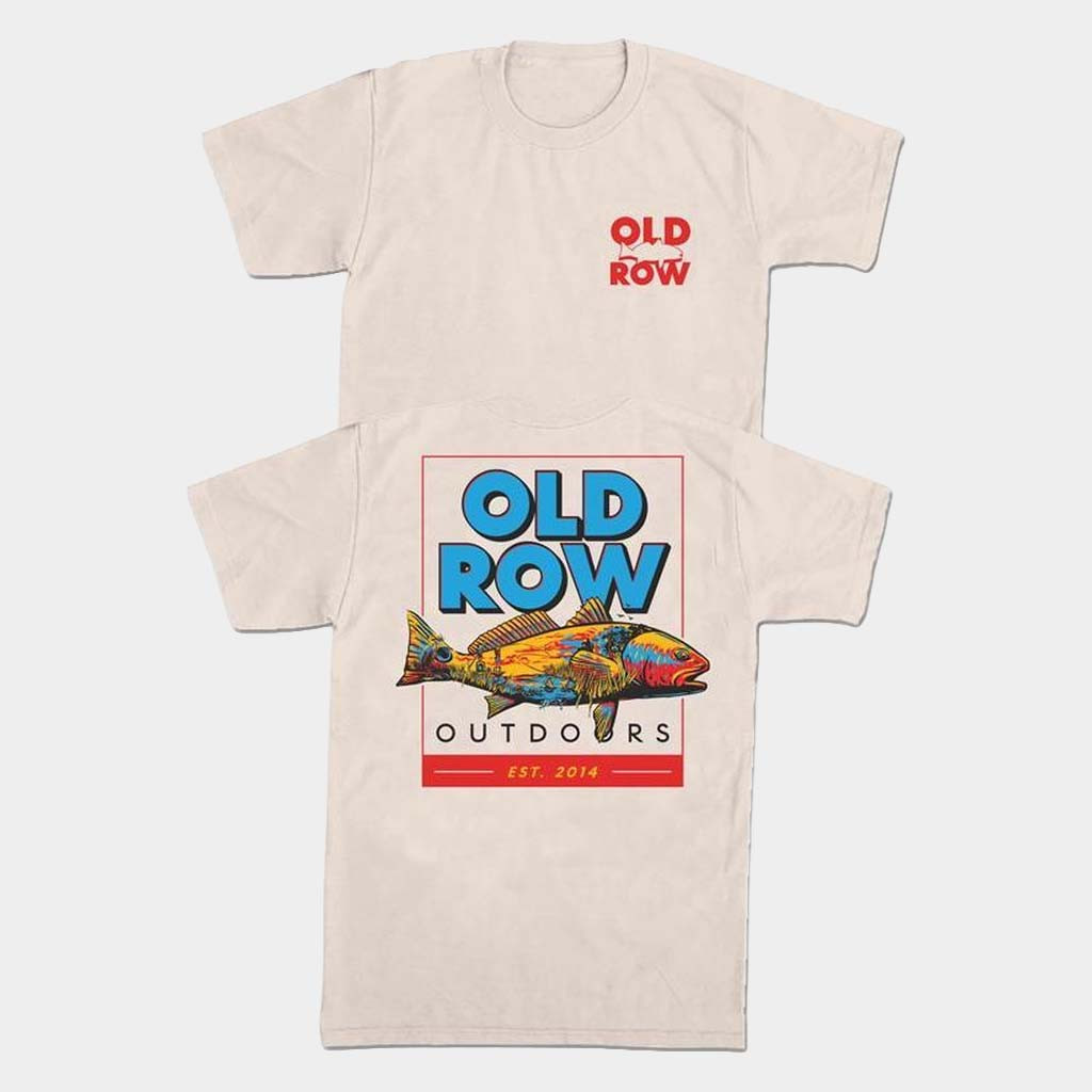 Old Row Merch Old Row Outdoors Saltwater Scene T-Shirt Fish Shirt Birthday Gift For Him