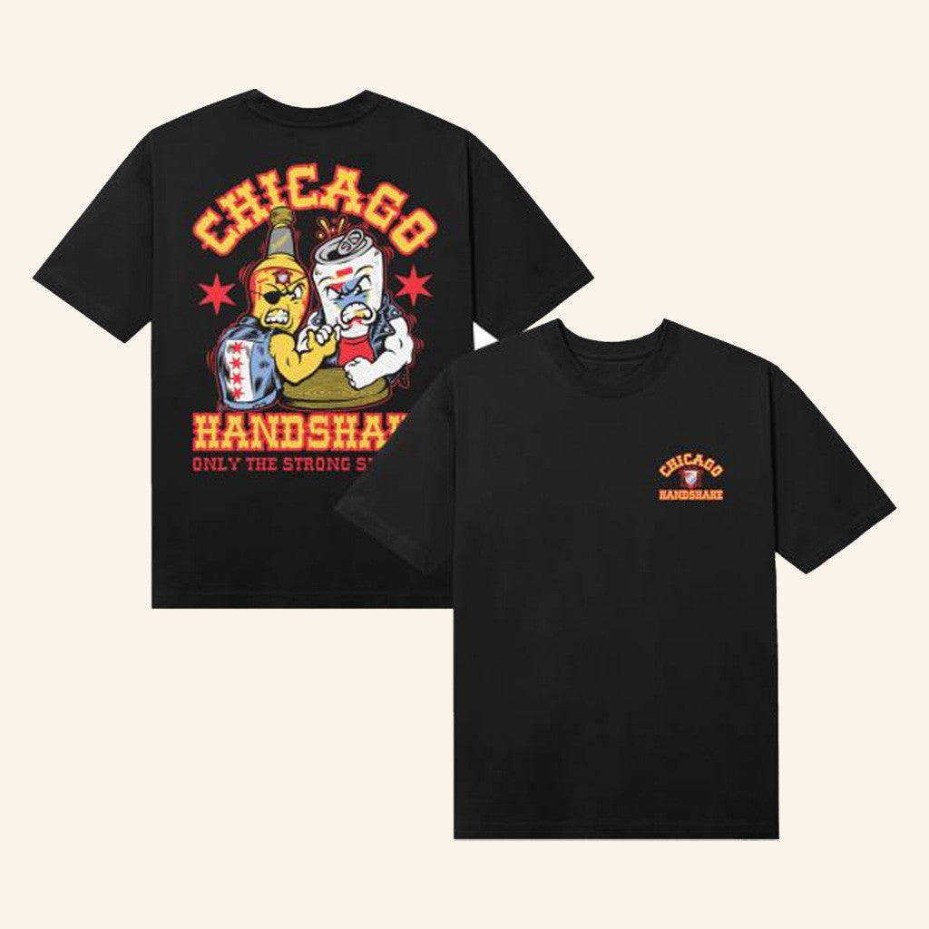 Old Style Beer Merch Chicago Handshake T-Shirt Gifts For Friends