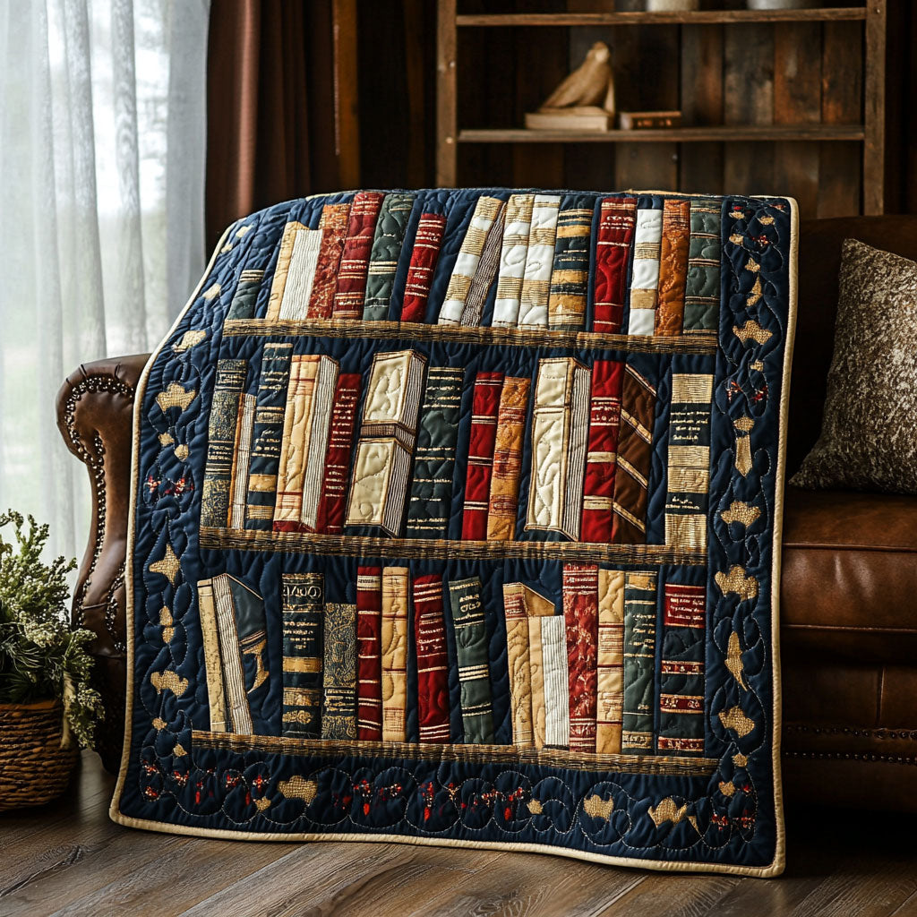 Old World Reading Quilt Lovely Quilt Blanket Gift for Holiday Celebrations