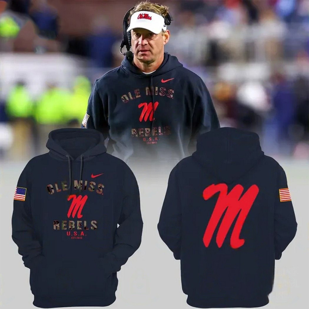 Ole Miss Rebels American Flag Coach Hoodie Gifts For Husband