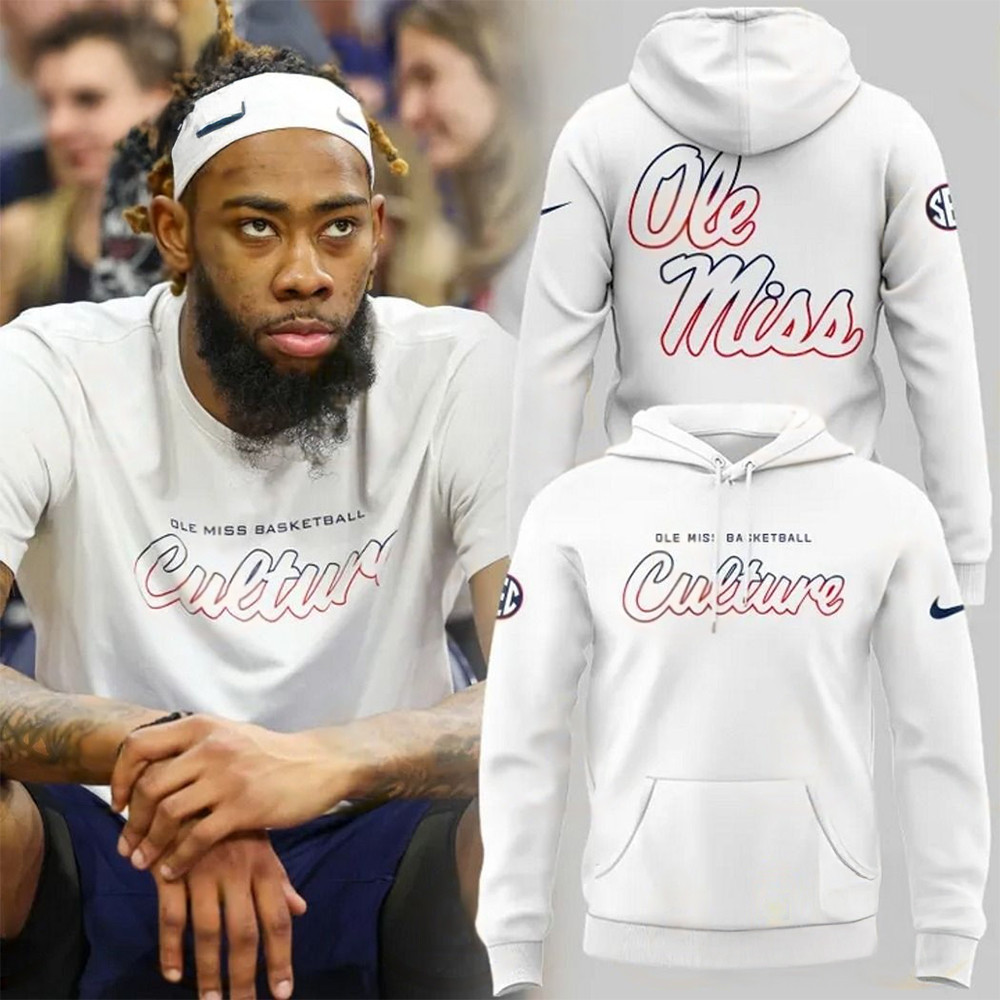 Ole Miss Rebels Basketball Culture White Hoodie Basketball Enthusiast Gifts