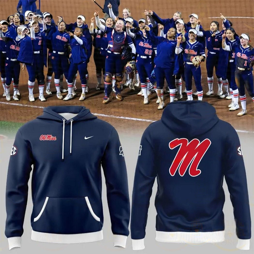 Ole Miss Rebels Softball Uniform 2025 Hoodie Gift Ideas For Softball Lovers