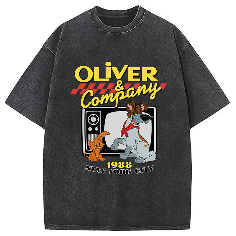 Oliver & Dodger Washed T-Shirt Casual Vintage Everyday Look Gifts For Friends