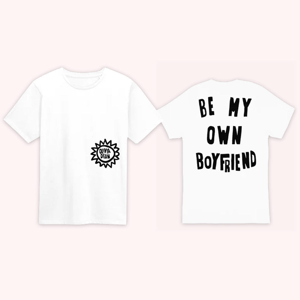 Olivia Dean Merch Be My Own Boyfriend White T-Shirt Gifts For Friends Olivia Dean Merch Be My Own Boyfriend White T-Shirt Gifts For Friends