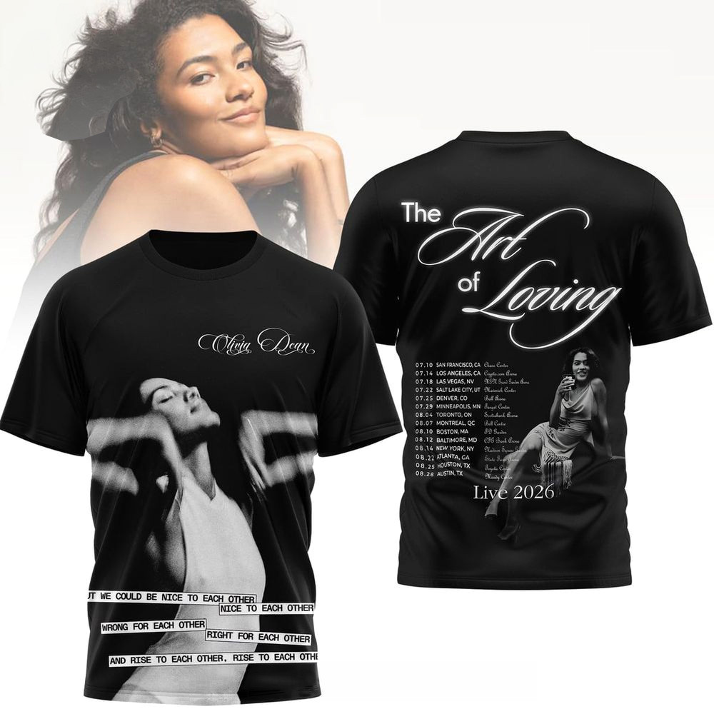 Olivia Dean The Art Of Loving Live 2026 T-Shirt Olivia Dean Merch Best Gifts For Music Lovers
