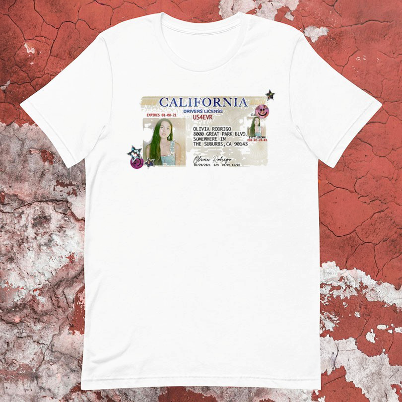 Olivia Rodrigo Drivers License 5 Year Anniversary T-Shirt Gift Ideas For Music Lovers