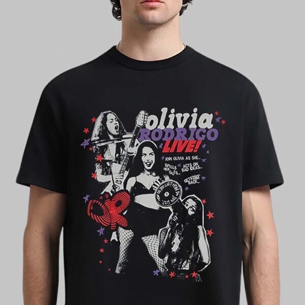 Olivia Rodrigo Guts World Tour 2025 Festival Live T-Shirt Gift For Fans
