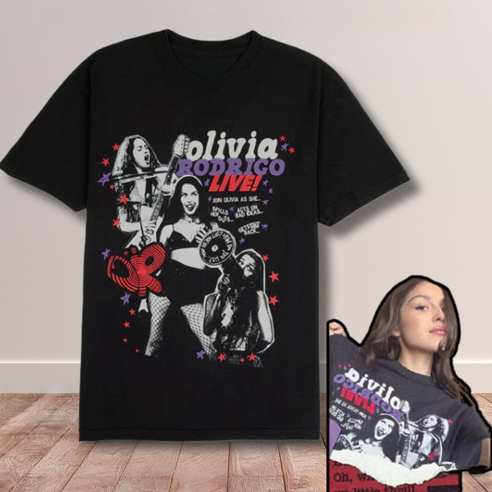 Olivia Rodrigo Live T-Shirt First Fathers Day Gift Ideas Olivia Rodrigo Live T-Shirt First Fathers Day Gift Ideas