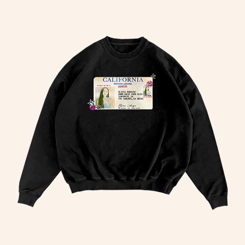 Olivia Rodrigo Merch Drivers License 5 Year Anniversary Sweatshirt Gifts For Music Lovers Olivia Rodrigo Merch Drivers License 5 Year Anniversary Sweatshirt Gifts For Music Lovers