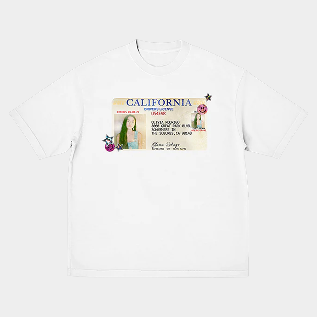 Olivia Rodrigo Merch Drivers License 5 Year Anniversary T-Shirt Presents For Music Lovers