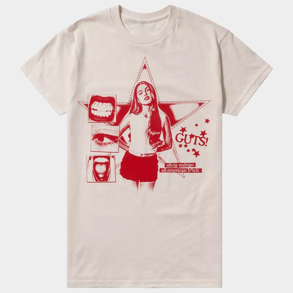 Olivia Rodrigo Merch Guts Star T-Shirt Best Gifts For Music Lovers