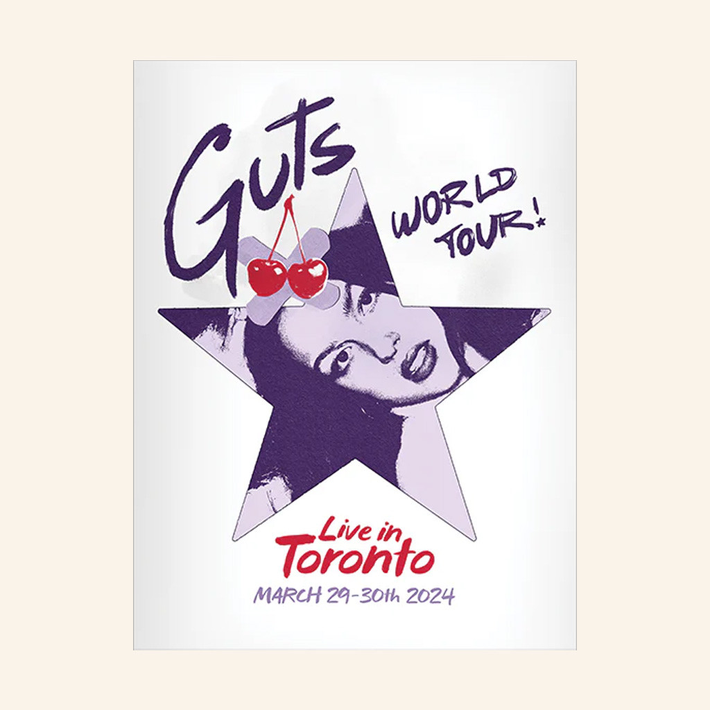 Olivia Rodrigo Merch GUTS Tour Toronto Poster Living Room Decor Gift Ideas For Music Lovers
