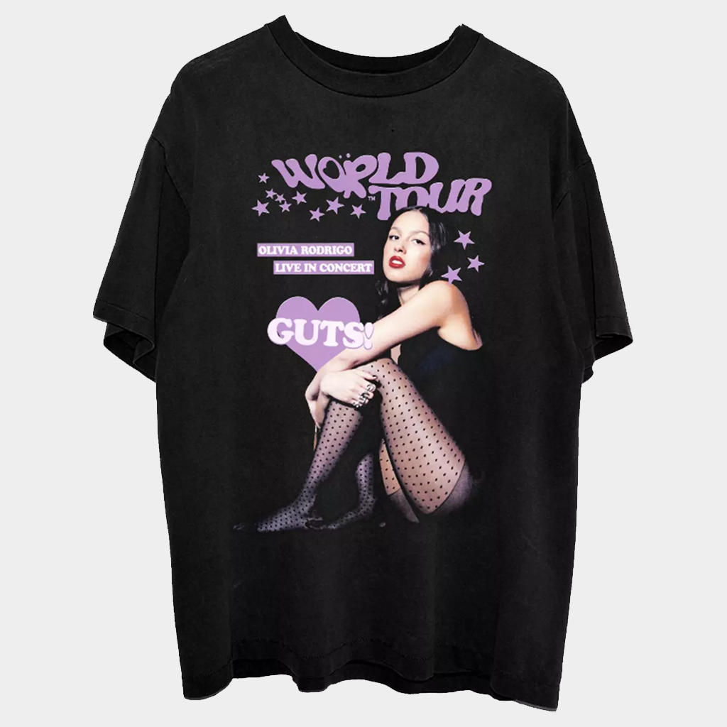 Olivia Rodrigo Merch Guts World Tour T-Shirt Gifts For Music Enthusiasts