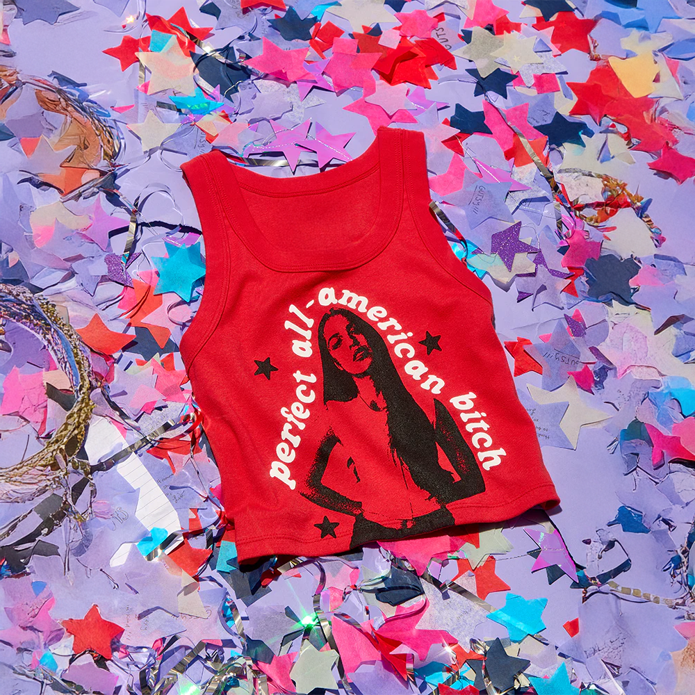 Olivia Rodrigo Merch Olivia Rodrigo All American Btch Red Tank Top GUTS Tour Wife Gifts Olivia Rodrigo Merch Olivia Rodrigo All American Btch Red Tank Top GUTS Tour Wife Gifts