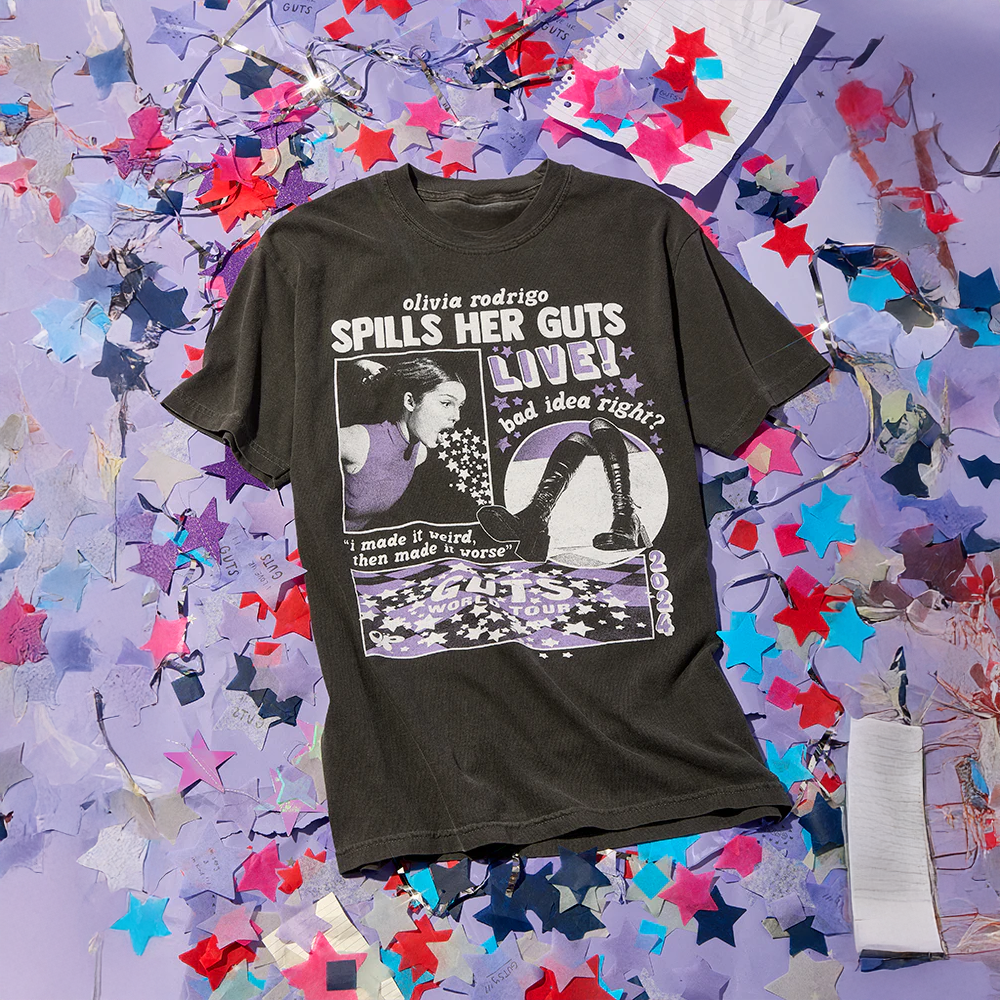 Olivia Rodrigo Merch Olivia Rodrigo Spills Her GUTS Live T-Shirt Gifts For Fans Olivia Rodrigo Merch Olivia Rodrigo Spills Her GUTS Live T-Shirt Gifts For Fans