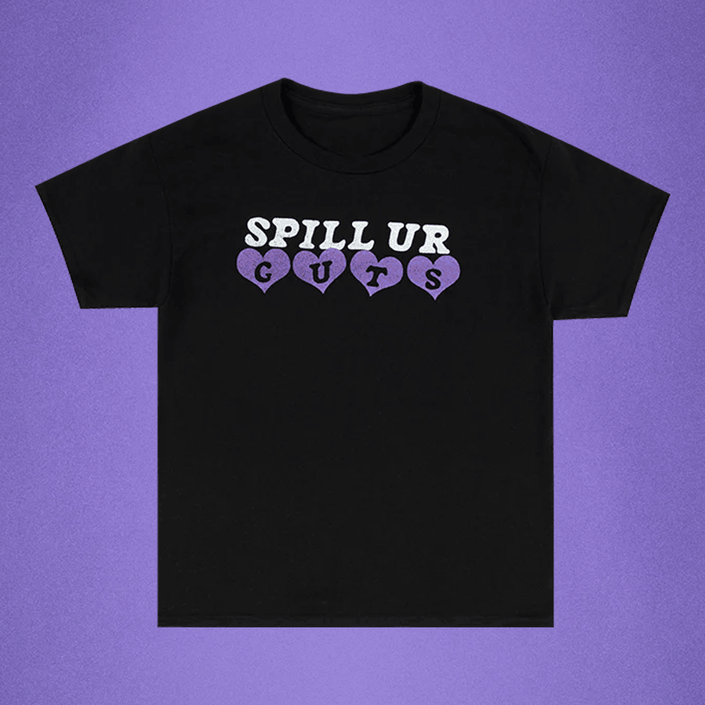 Olivia Rodrigo Merch Spill Ur GUTS T-Shirt Music Lovers Gifts For Friends Olivia Rodrigo Merch Spill Ur GUTS T-Shirt Music Lovers Gifts For Friends