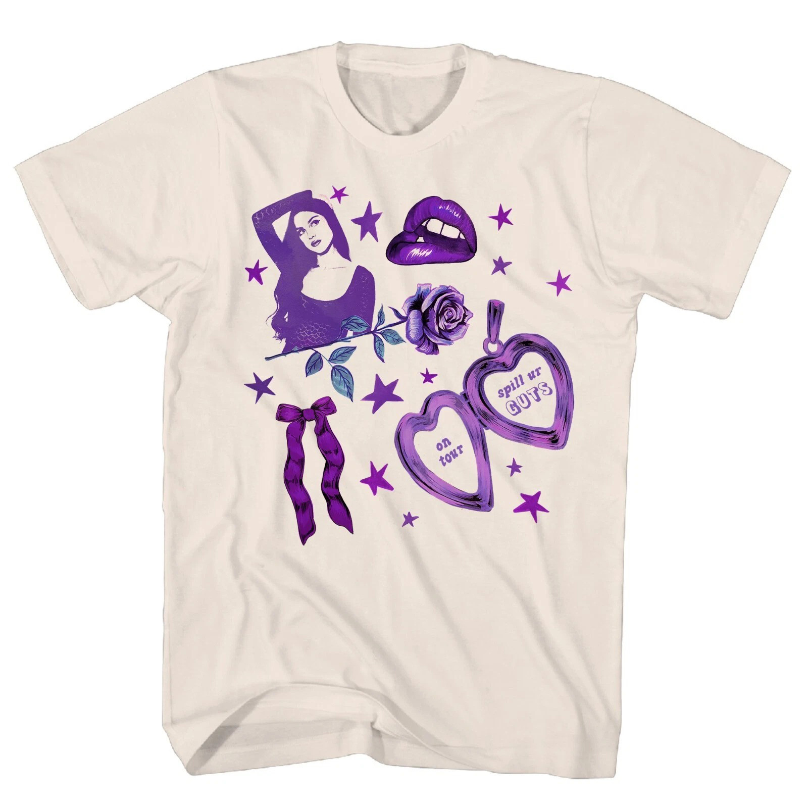 Olivia Rodrigo Tour Collage Rock N Roll Natural T-Shirt Gift For Fans